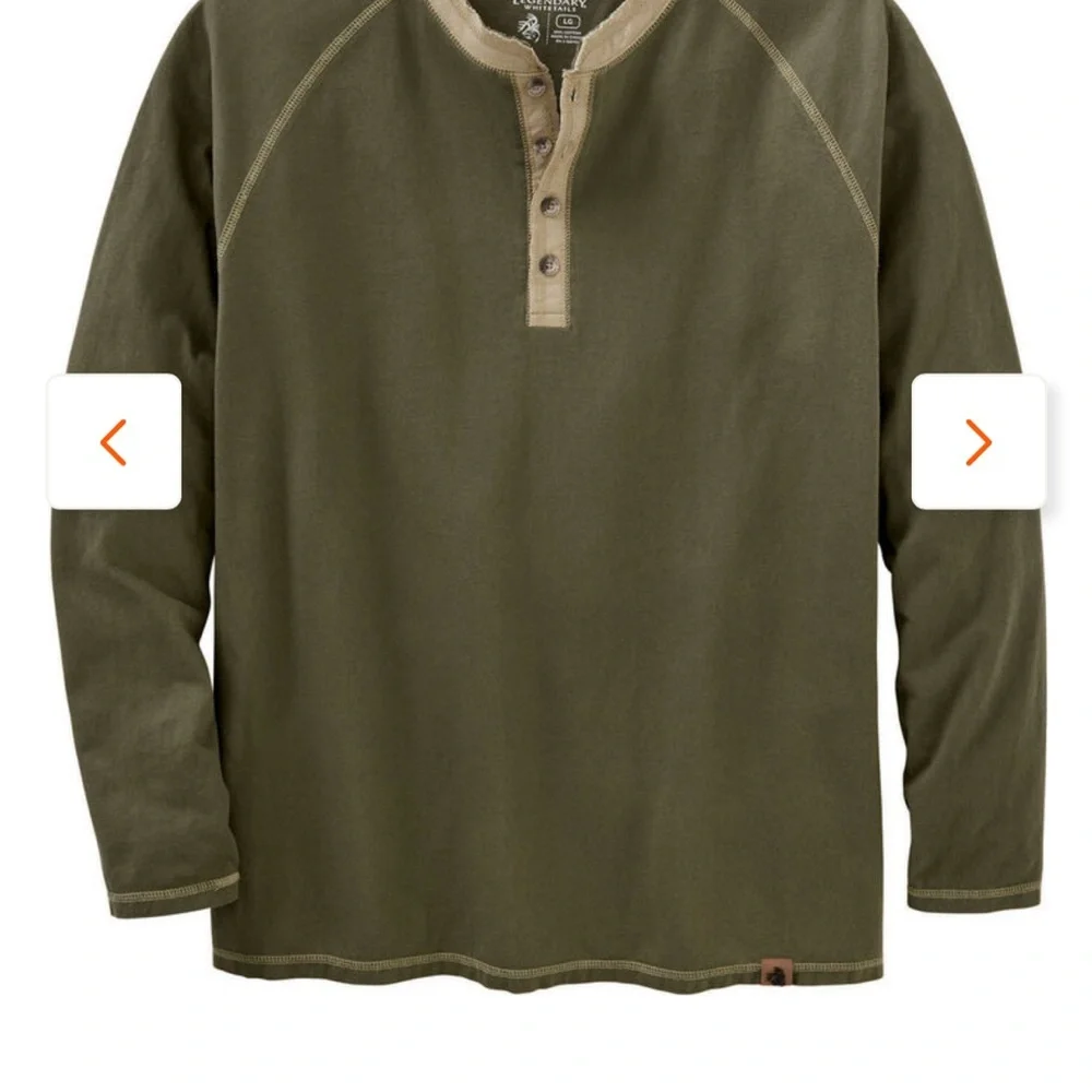 Legendary Whitetails Men's Recluse Raglan Henley - Army Green MEDIUM - NWOT - Picture 7 of 7